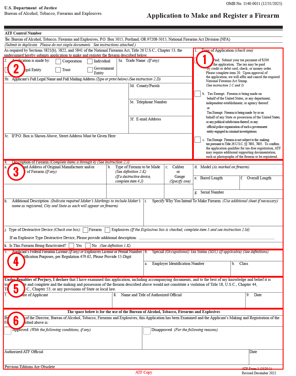 How To Fill Out ATF Form 1 Using A Gun Trust